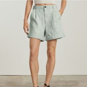 Everlane Size 8 The Tourist Short Canvas High Rise Pockets Organic Cotton